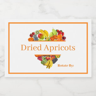 Pour Bocaux Apricots secs Étiquette de contenants alimentaires