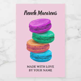 Pour Bocaux Biscuits de macaron français étiquette modèle