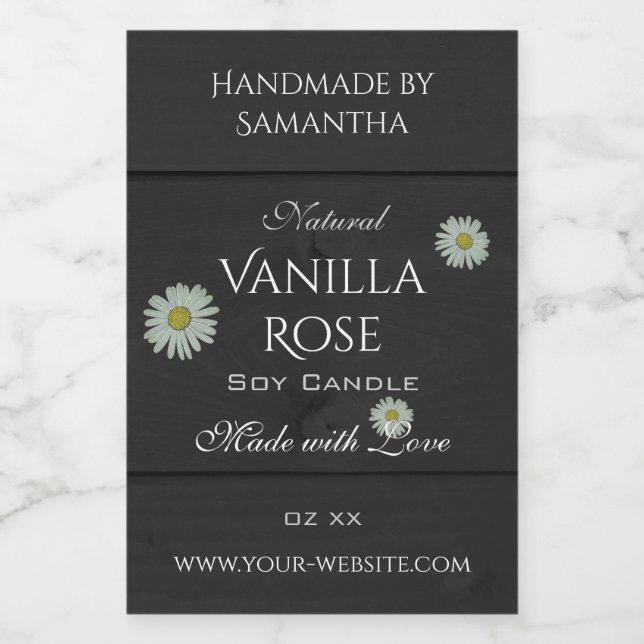 Pour Bocaux Bois Noir Produits Emballage Étiquette Maisées (Étiquettes simples)