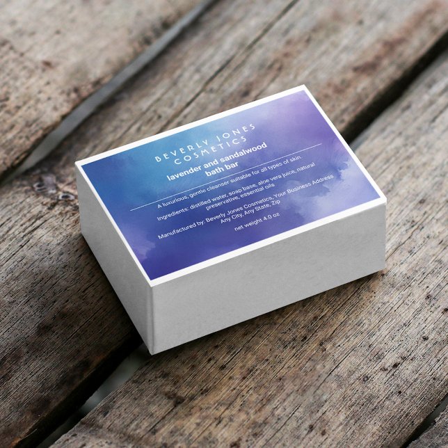 Pour Bocaux Boîtier à savon bleu et violet étiquette (Créateur téléchargé)