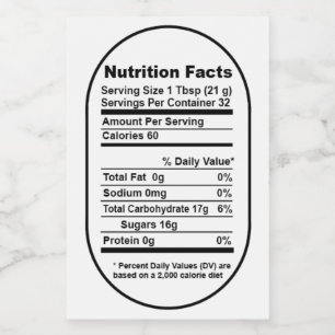 Pour Bocaux Bold Pint Honey Jar Nutrition Fiches Étiquette