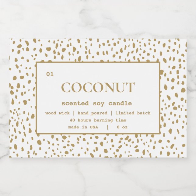 Pour Bocaux Bougie Étiquette Dalmatien Motif Design (Étiquettes simples)