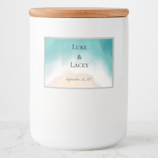 Pour Bocaux bouteille de bière de mariage de plage étiquette