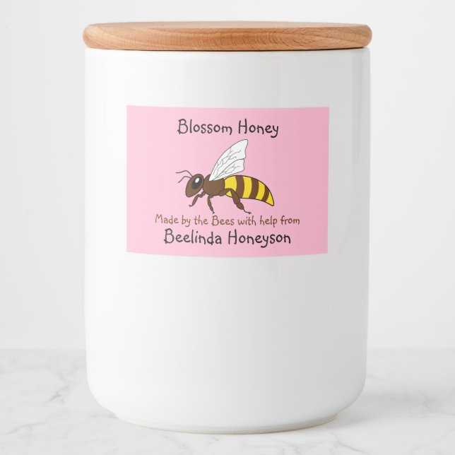 Pour Bocaux Cartographie Bee Blossom Honey Jar Étiquette (Devant)