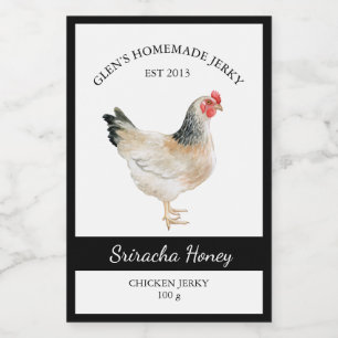 Pour Bocaux Chicken Jerky Étiquette
