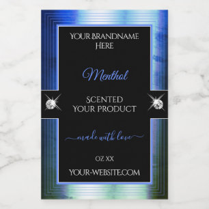 Pour Bocaux Classe Royal Blue Black Brilliants Étiquette de pr