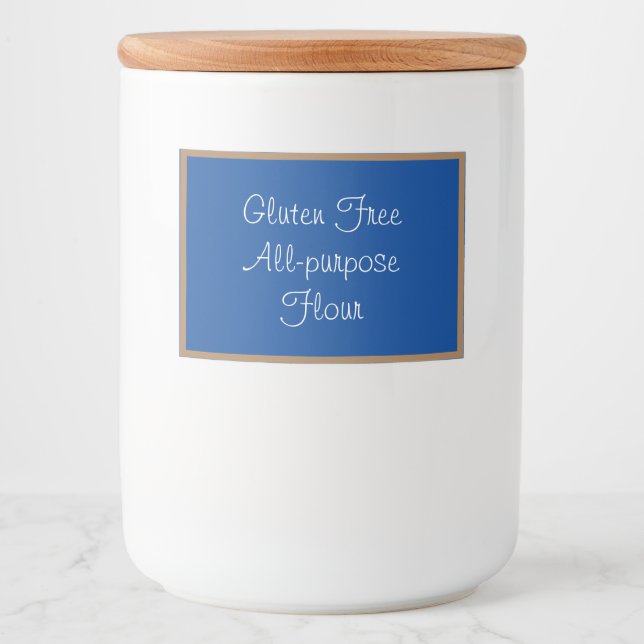 Pour Bocaux Conteneur alimentaire Étiquette gluten Libre Flour (Devant)