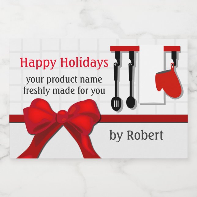 Pour Bocaux Cooks Noël Cadeau Jar Étiquette (Étiquettes simples)