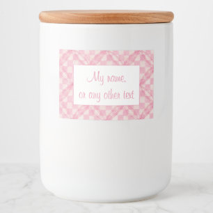 Pour Bocaux COUETTE VÉRIFICATION ROSE ÉTIQUETTE 2"x3" / Horizo