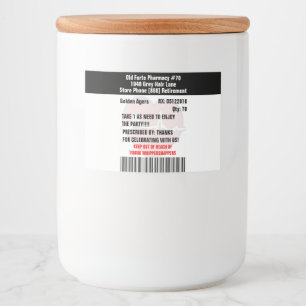 Pour Bocaux Drôle Vieux Farts Prescription Étiquette de boutei