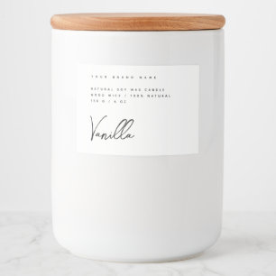 Pour Bocaux Élégant blanc noir bougie produit étiquette