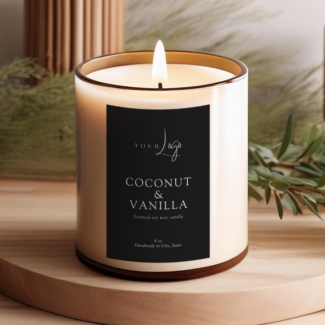 Pour Bocaux Élégant Logo moderne minimal Étiquette bougie (Créateur téléchargé)