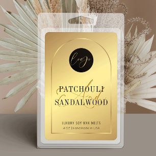 Pour Bocaux Élégant logo or Soy Wax Melts Étiquette étanche