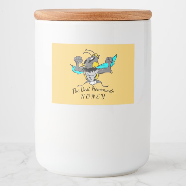 Pour Bocaux Ensemble de Étiquette alimentaire de caricature de (Devant)