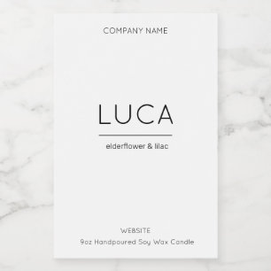 Pour Bocaux Étiquette à bougies Luca Elegant Étiquette à bougi