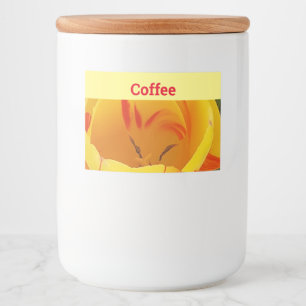 Pour Bocaux Étiquette alimentaire de la Tulipe jaune du printe