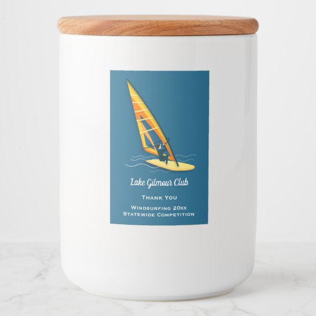 Pour Bocaux Étiquette alimentaire de planche à voile (Devant)