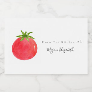 Pour Bocaux Étiquette alimentaire de tomate aquarelle