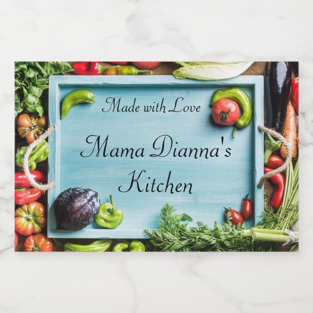 Pour Bocaux Étiquette alimentaire personnalisé végétal (Étiquettes simples)