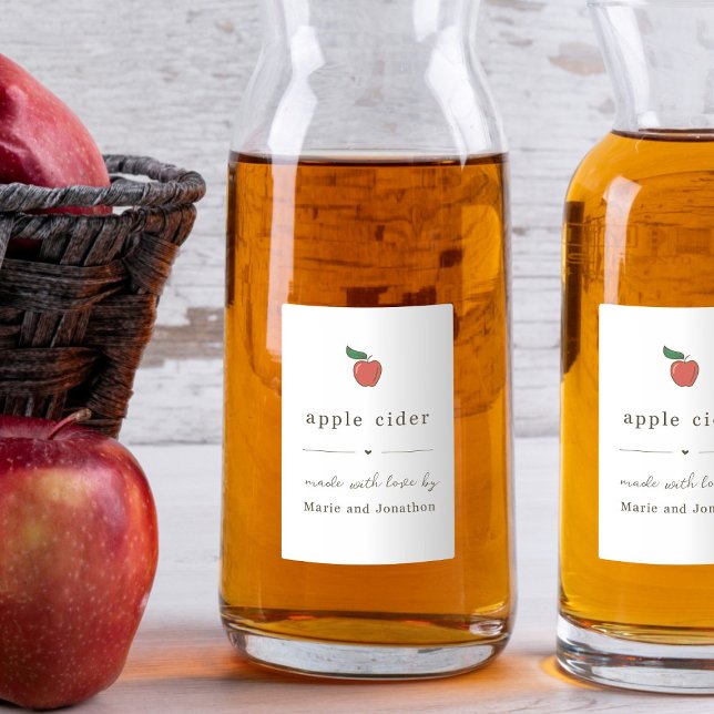 Pour Bocaux Étiquette cadeau de cidre de pomme fait maison (Créateur téléchargé)