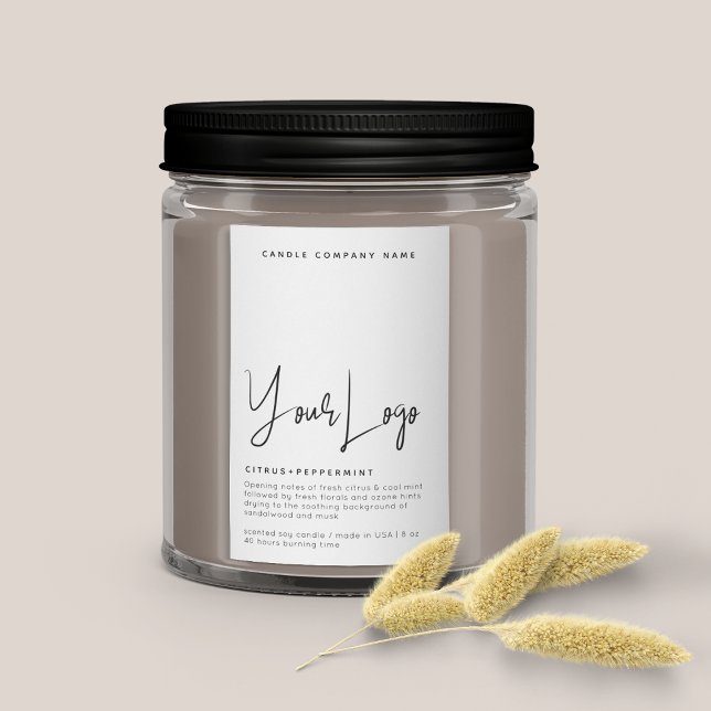 Pour Bocaux Étiquette de bougie minimaliste (Créateur téléchargé)