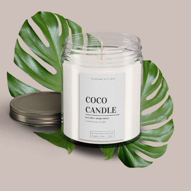 Pour Bocaux Étiquette de bougie minimaliste (Créateur téléchargé)