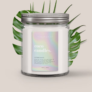 Pour Bocaux Étiquette de bougie moderne d'inspiration holograp
