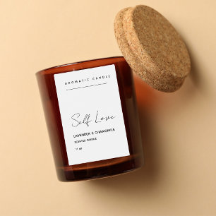 Pour Bocaux Étiquette de bougie parfumée minimaliste