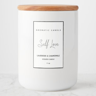 Pour Bocaux Étiquette de bougie parfumée minimaliste