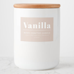 Pour Bocaux Étiquette de bougie personnalisée minimaliste
