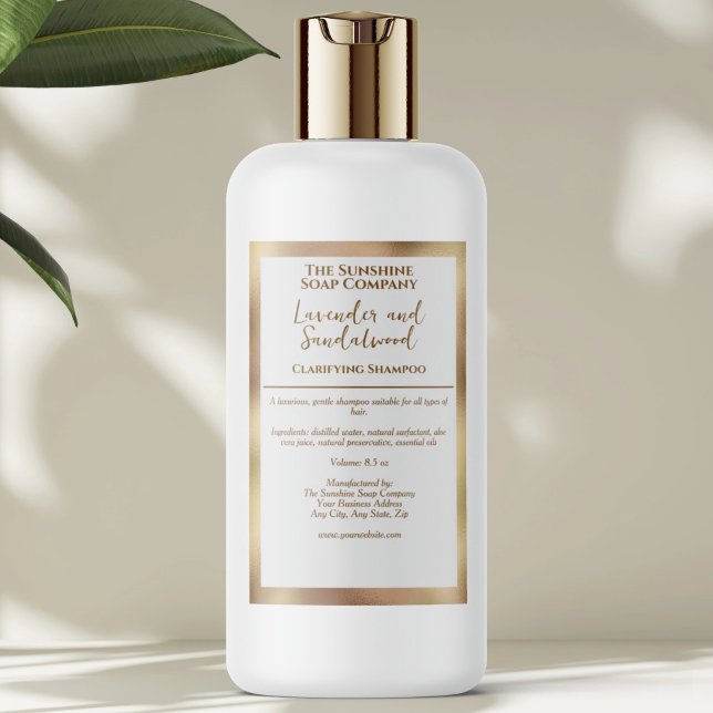 Pour Bocaux Étiquette de bouteille de cosmétiques étanche blan (Créateur téléchargé)