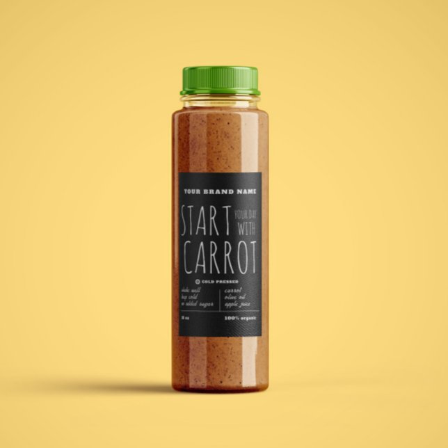 Pour Bocaux Étiquette de bouteilles de jus de smoothie minimal (Créateur téléchargé)