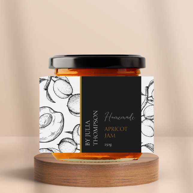Pour Bocaux Étiquette de confiture d'abricot maison moderne (Créateur téléchargé)