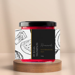 Pour Bocaux Étiquette de confiture de pastèque maison moderne