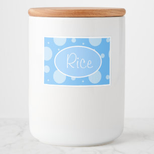 Pour Bocaux Étiquette de contenant alimentaire  Bulles-Riz
