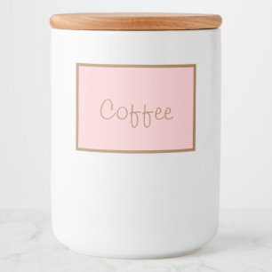 Pour Bocaux Étiquette de contenant de nourriture Café