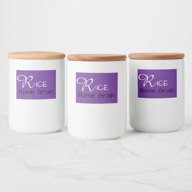 Pour Bocaux Étiquette de contenant de riz (Bouteilles)