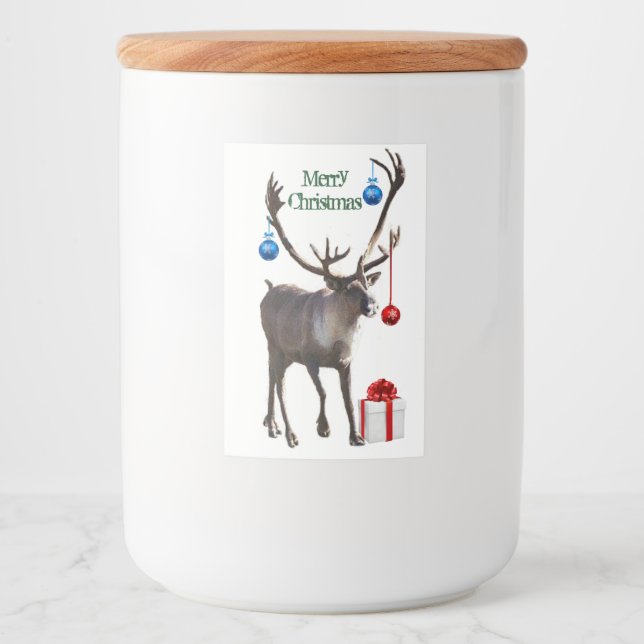 Pour Bocaux Étiquette de conteneur alimentaire 2x3 de riendeer (Devant)