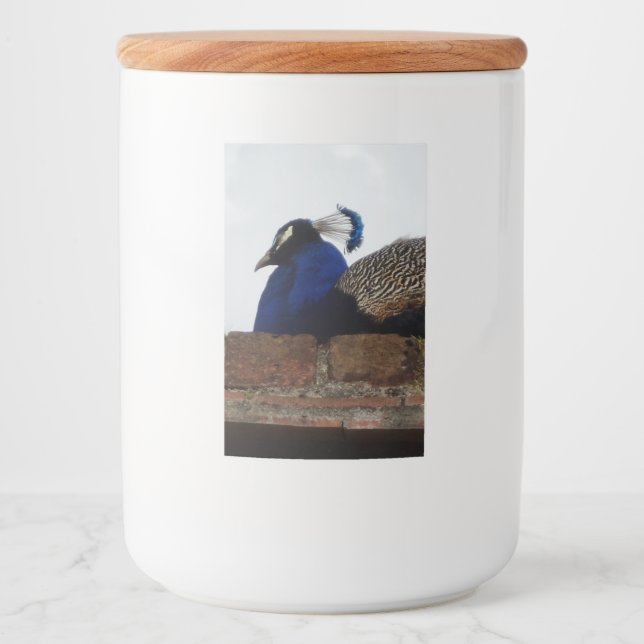 Pour Bocaux Étiquette de conteneur alimentaire Peacock (Devant)