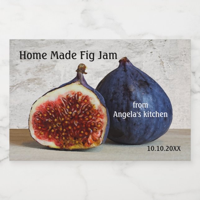 Pour Bocaux Étiquette de conteneur de confiture de fig (Étiquettes simples)