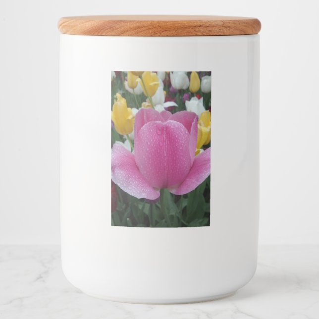Pour Bocaux Étiquette de conteneur de nourriture Tulip rose (Devant)