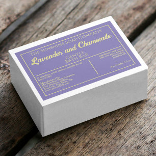 Pour Bocaux Étiquette de cosmétiques mauve et jaune imperméabl