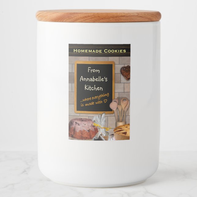 Pour Bocaux Étiquette de cuisson personnalisable Inscrivez vot (Devant)