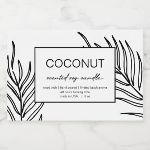 Pour Bocaux Étiquette de  de design de bougie Motif Feuille