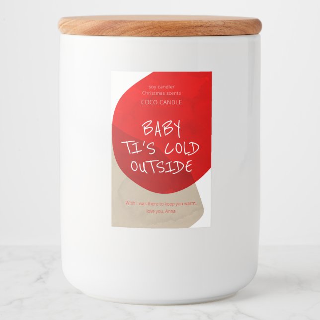 Pour Bocaux Étiquette de la bougie de Noël (Devant)