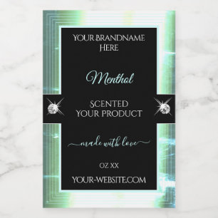 Pour Bocaux Étiquette de produit brillant noir glacé