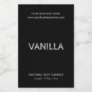 Pour Bocaux Étiquette de produit de bougie avec typographie no