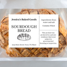 Étiquette de produit de boulangerie de cottage de 