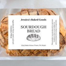 Étiquette de produit de boulangerie de cottage de 