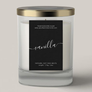 Pour Bocaux Étiquette de produit de chandelle en noir blanc mo